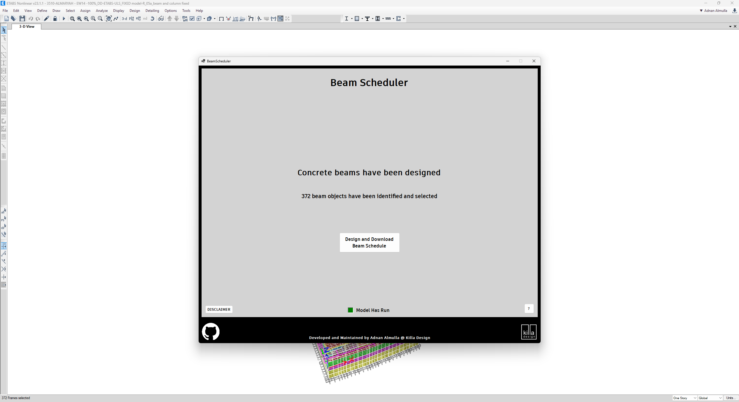 Beam Scheduler